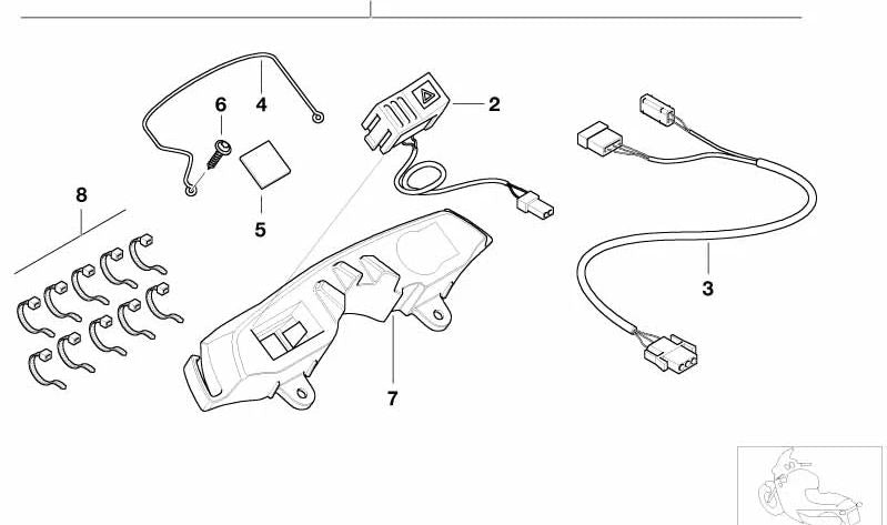 Protección contra frotamiento OEM 46632328590 para motos BMW R1200GS, S1000XR, F700GS, F800GS, R1200C... y más. Original BMW Motorrad.