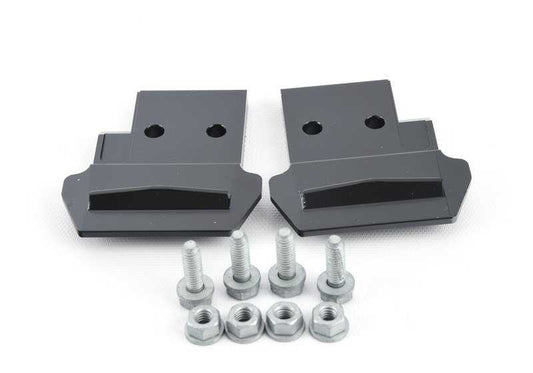 OEM radiator support kit 41117165339 for BMW E60, E61, E63, E64. Original spare part for radiator anchor. Compatible with all the mentioned engines and versions. Original BMW.