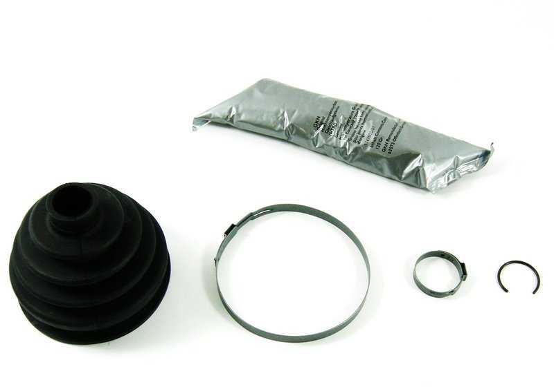 Kit guardapolvo exterior (fuelle transmisión) OEM 31607507402 para BMW E46 y E53 (modelos 325i xDrive con cambio manual y automático). Original BMW.