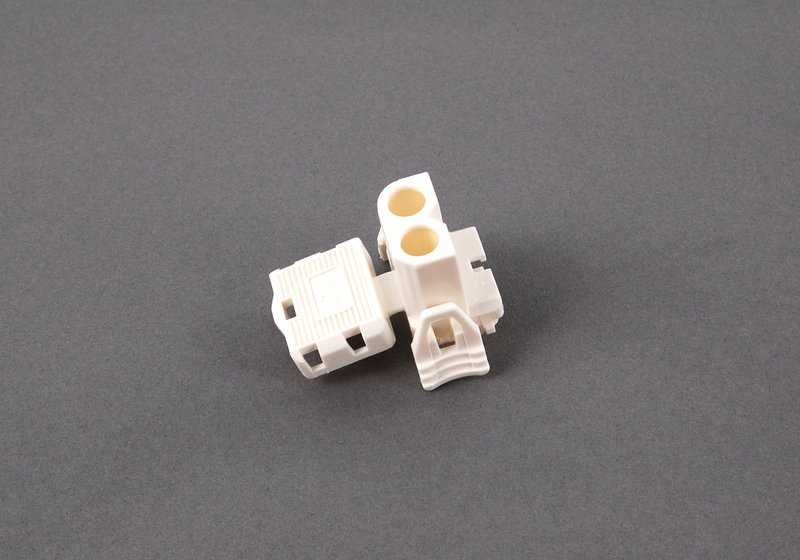 Conector eléctrico blanco OEM 61131378417 para BMW E30 {316, 316i} con motor M10. Compatible con versiones manuales y automáticas. Original BMW.