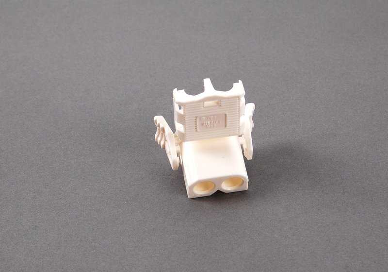 Conector eléctrico blanco OEM 61131378417 para BMW E30 {316, 316i} con motor M10. Compatible con versiones manuales y automáticas. Original BMW.