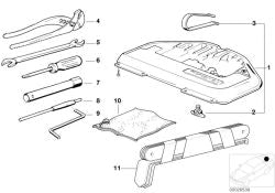 OEM 54008149665 Electric Sunroof Emergency Switch for BMW 5 Series E34 (518g, 518i, 520i, 525i). Genuine BMW.