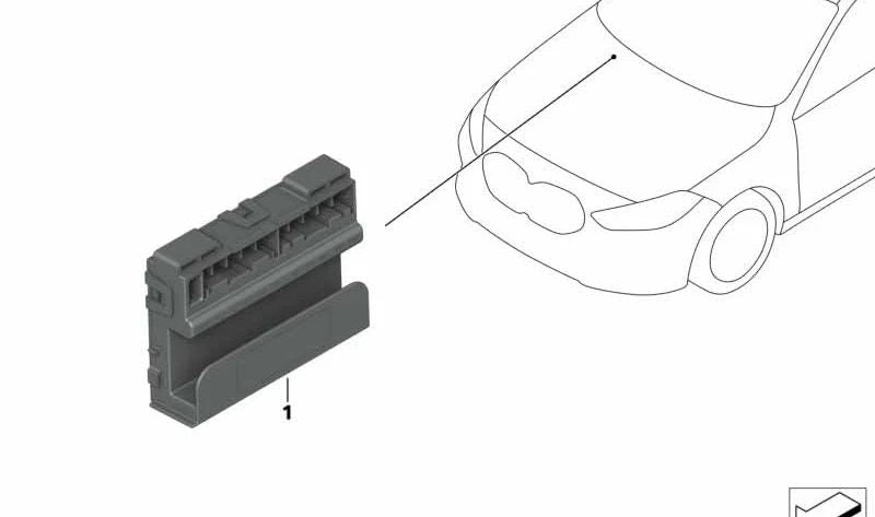Switch Ethernet 4 Puertos OEM 61355A0A438 para BMW F40 (116d, 116i, 118d, 118i). Compatible con versiones manual y automático, tracción delantera. Original BMW.