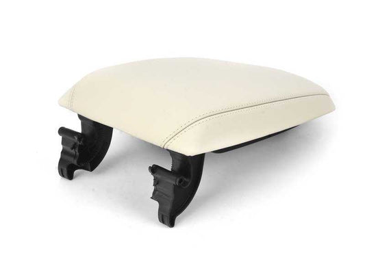 Tapa de reposabrazos central en piel color blanco marfil OEM 51166817659 para BMW Serie 4 F32, F33, F36. Original BMW.