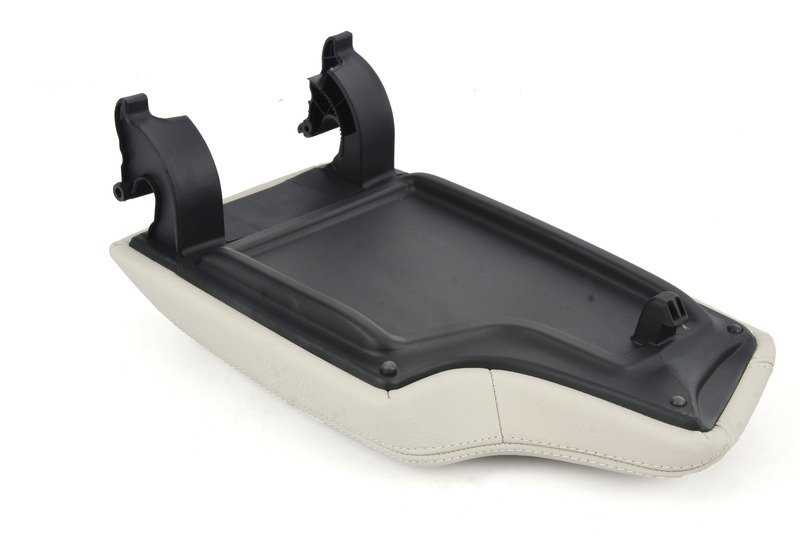 Tapa de reposabrazos central en piel color blanco marfil OEM 51166817659 para BMW Serie 4 F32, F33, F36. Original BMW.