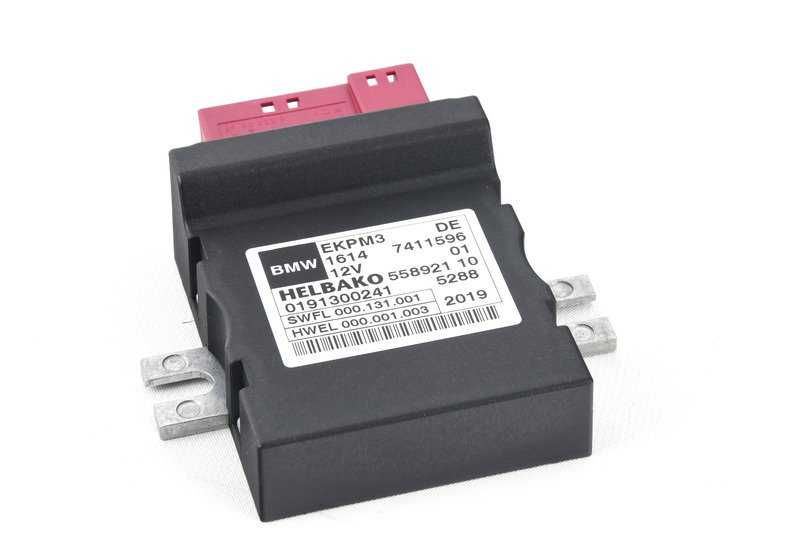 Fuel Pump Control Module OEM 16147411596 for BMW (Compatible Models: F20, F21, F22, F23, F87, F30, F31, F34, F35, F32, F33, F36, F07, F10, F11, F18, F06, F12, F13, F01, F02, F04, F25, F26, F15, F16). Genuine BMW.