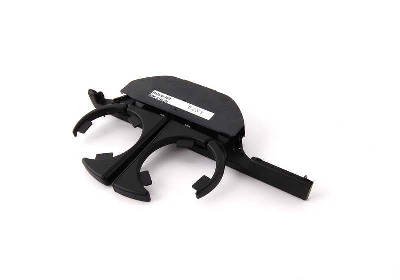 Portavasos delantero OEM 51168190206 para BMW E39 520i (modelos con motor M52 y M54, manual o automático, 1996-2003). Color negro. Recambio original BMW.