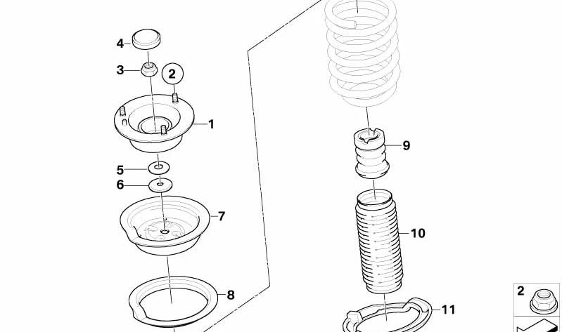 Écrou hexagonal autoblocant OEM 31303453793 pour BMW E83. BMW d'origine.
