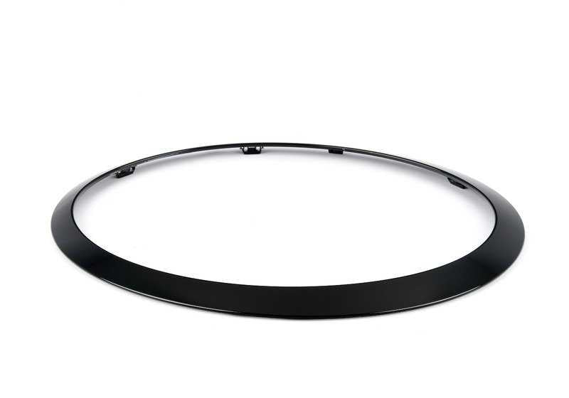 Anillo embellecedor de faro derecho negro OEM 51137449210 para MINI F55, F56, F57, F56 LCI, F55 LCI... y más. Original MINI.