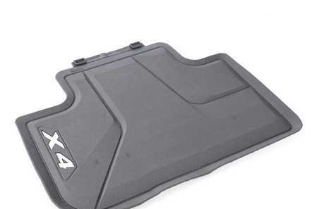 Alfombrillas traseras todo clima OEM 51472451586 para BMW X4 G02, X4 G02 LCI, X4 M F98, X4 M F98 LCI. Original BMW.