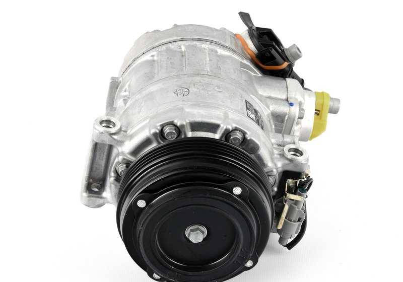 Compresor de aire acondicionado con embrague magnético OEM 64509154072 para BMW F07, F10, F11, F06, F12, F13, F01, F02, E70, F15, F85, E71, F16, F86. Original BMW.