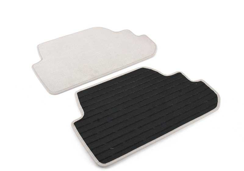 Juego de alfombrillas beige de terciopelo OEM 51477316508 para BMW E88 (Serie 1 Cabrio). Accesorio original BMW.