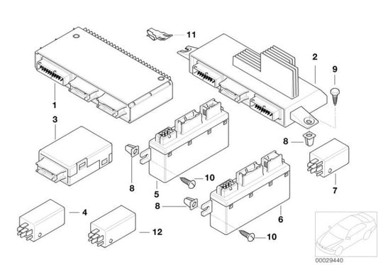 Module d'éclairage OEM 61358352225 pour BMW Série 7 E38 (730i, 740i, 740iL). Véritable BMW.