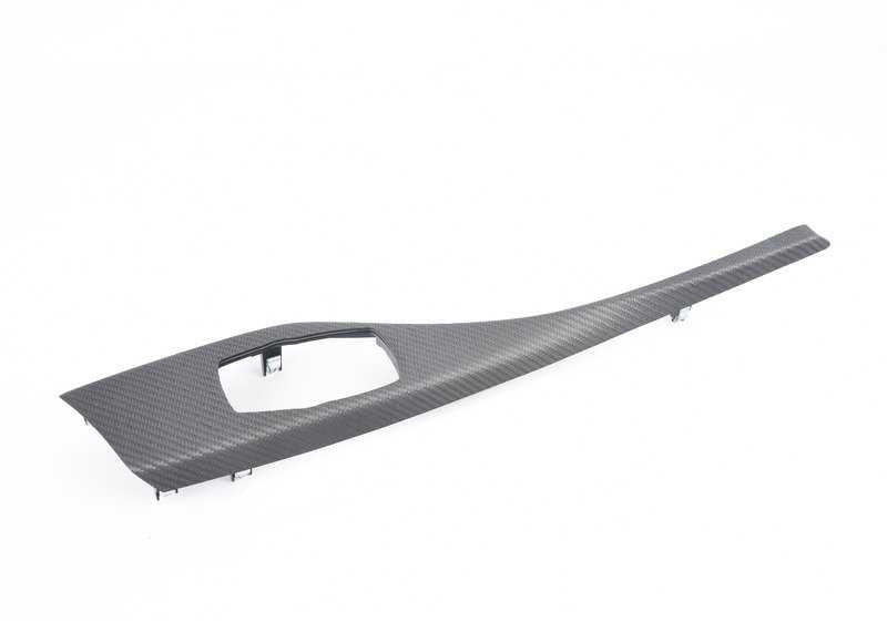 Embellecedor consola central en carbono OEM 51168065423 para BMW F22, F87, F87N. Pieza original BMW.