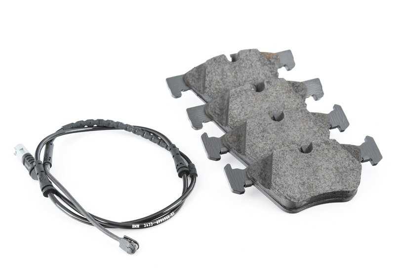Juego de pastillas de freno con sensor OEM 34112449269 para BMW F10, F11. Compatible con modelos 518d y 520d. Original BMW.