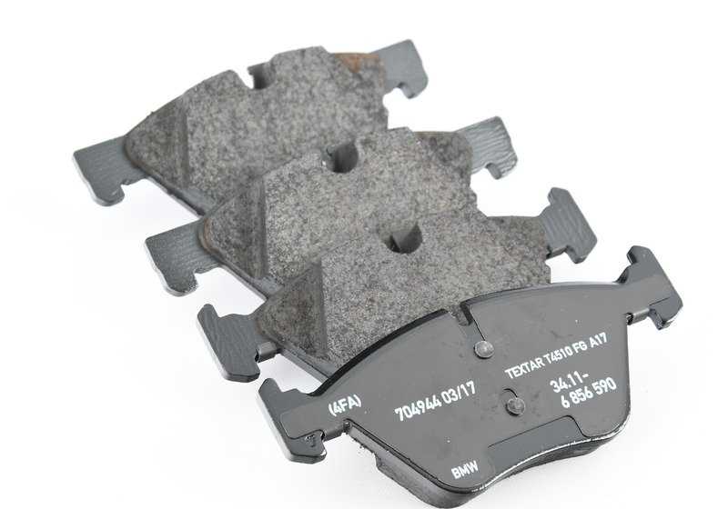 Juego de pastillas de freno con sensor OEM 34112449269 para BMW F10, F11. Compatible con modelos 518d y 520d. Original BMW.
