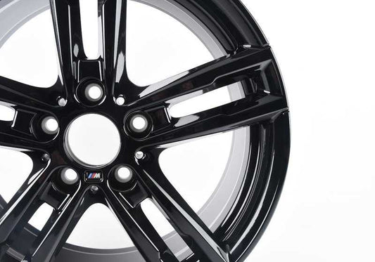 Llanta de aleación M Doble Radio 719 de 18" OEM 36118074186 para BMW F20, F21, F22, F23. Color Jet Black. Compatible con varios modelos Serie 1 y Serie 2. Original BMW.