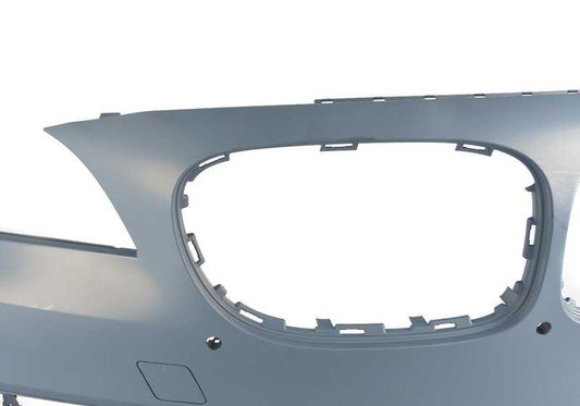 Parachoques delantero imprimado OEM 51117332264 para BMW F01, F02. Compatible con sensores PDC y Side View. Original BMW.