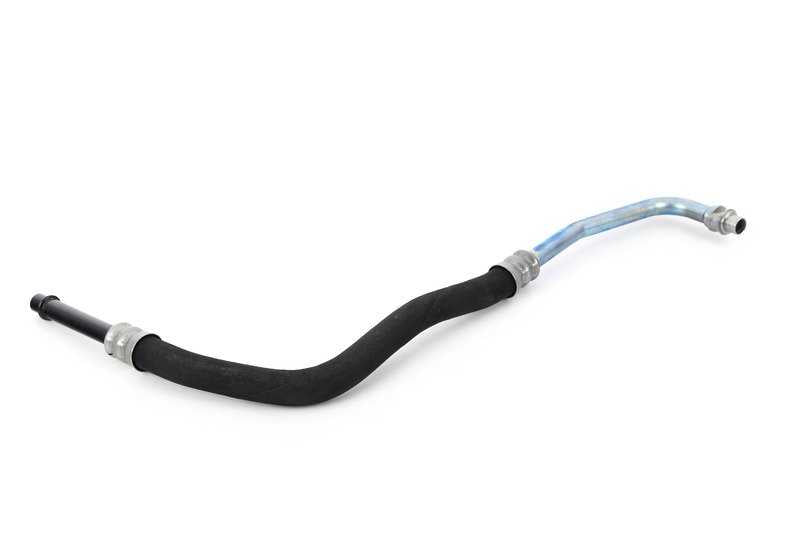 Tubo de aceite motor OEM 17223448667 para BMW X3 E83 2.5si y 3.0si (producción 2006-2010). Conexión del radiador de aceite delantero. Original BMW.