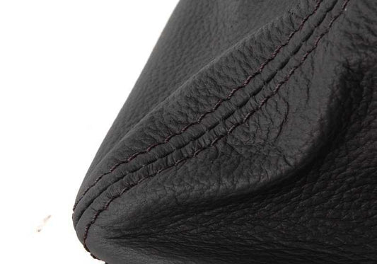 Recubrimiento de palanca de mando en cuero OEM 25117552506 para BMW Serie 5 E60, E61 (2003-2007). Original BMW.