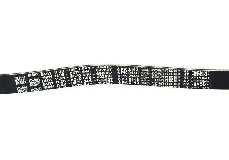 Correa de Poli V para BMW Serie 5 F07, F10, F11, Serie 6 F06, F12, F13, Serie 7 F01N, F02N, X5 E70N, F15, X6 E71, F16 (OEM 11288570646). Original BMW