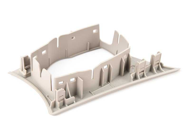 Embellecedor central beige para unidad de control OEM 51169181075 para BMW E81, E82, E87N, E88. Original BMW.