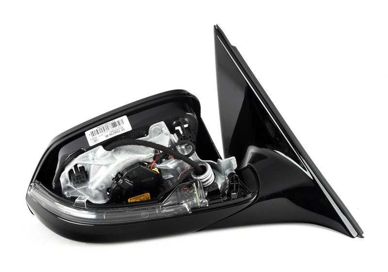 Right retrovisor without heating glass Shadow-Line Oem 51167350726 for BMW F10, F11, F18 (Series 5). Original BMW.