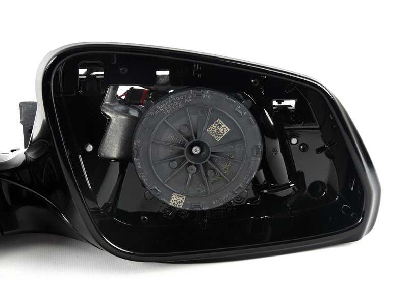 Right retrovisor without heating glass Shadow-Line Oem 51167350726 for BMW F10, F11, F18 (Series 5). Original BMW.