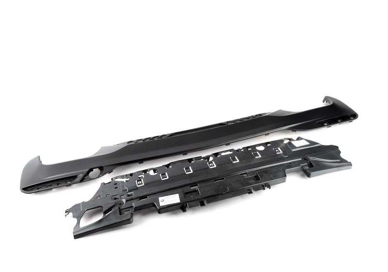 Difusor trasero M Performance negro mate OEM 51192412410 para BMW Serie 5 G30 y G31 M550i xDrive con paquete aerodinámico M. Mejora estética y aerodinámica. Original BMW.