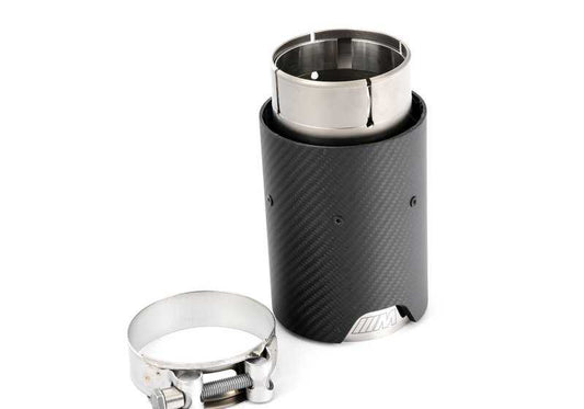 Embellecedor escape M Performance carbono OEM 18302348835 para BMW F10 M5, F06 M6, F12 M6, F13 M6. Solo compatible con silenciador trasero Performance. Original BMW.