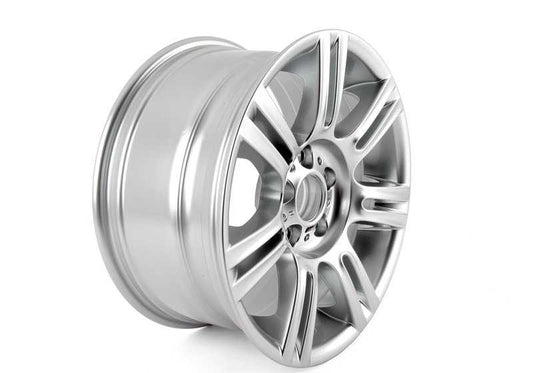 Pneus en aluminium M double radio 194 OEM 36118036936 pour BMW E90, E91, E92, E93. Pneus arrière de 17 "BMW d'origine, conception sportive en argent. Compatible avec plusieurs versions série 3. BMW original.