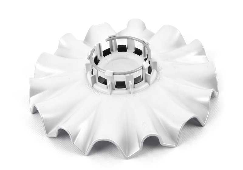 OEM 361368053 Coperchio di boccola per pneumatici d'argento per BMW G32, G11, G12. BMW originale.