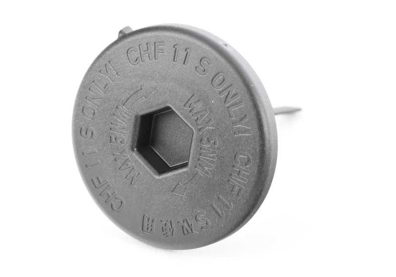 Tapa de depósito de dirección OEM 32416854449 para BMW F07, F07N, F10N, F11N, F06, F06N, F12, F12N, F13, F13N, F01N, F02N. Original BMW.