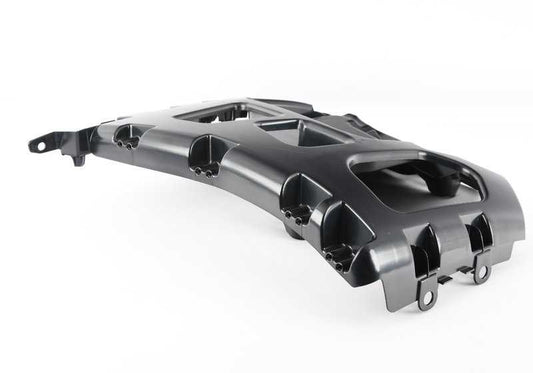 Soporte guía lateral izquierdo del paragolpes OEM 51128062185 para BMW F87 y F87N. Pieza original BMW.