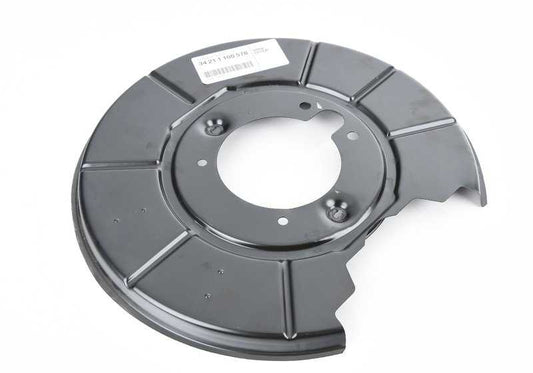 Chapa protectora trasera izquierda OEM 34211100578 para BMW E12, E28, 2500-3.3Li y más. Original BMW.