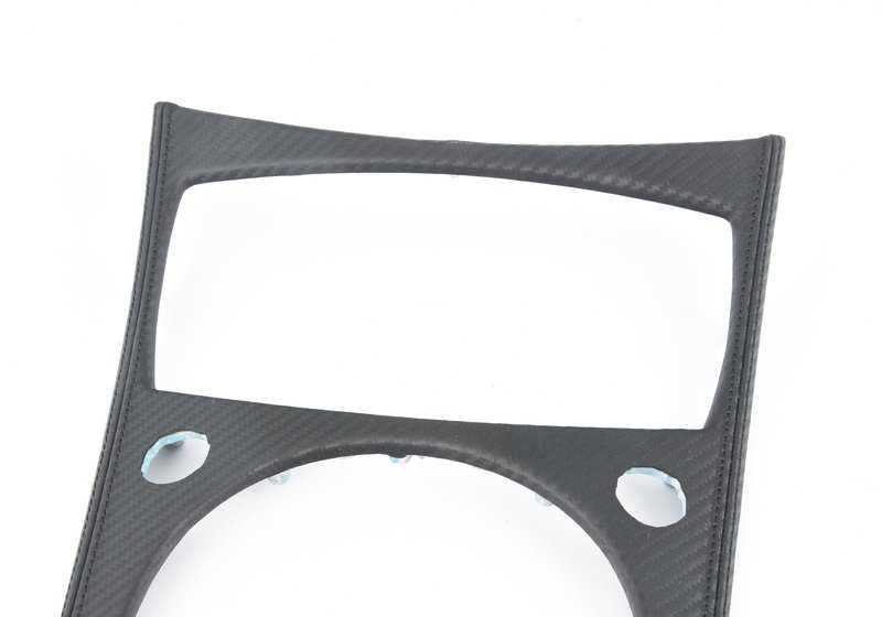 Embellecedor consola central carbono OEM 51168040668 para BMW Z4 E85, E86. Acabado original en fibra de carbono. Recambio original BMW.