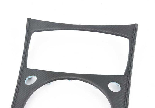 EMBELLECADOR CENTRAL CONSILE CARBONO OEM 51168040668 FOR BMW Z4 E85, E86. Original carbon fiber finish. Original BMW replacement.
