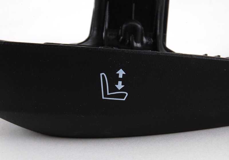 Palanca derecha del asiento OEM 52107118440 para BMW E81, E82, E87, E88, E90, E91, E92, E84, F25, F26, E89. Repuesto original BMW.