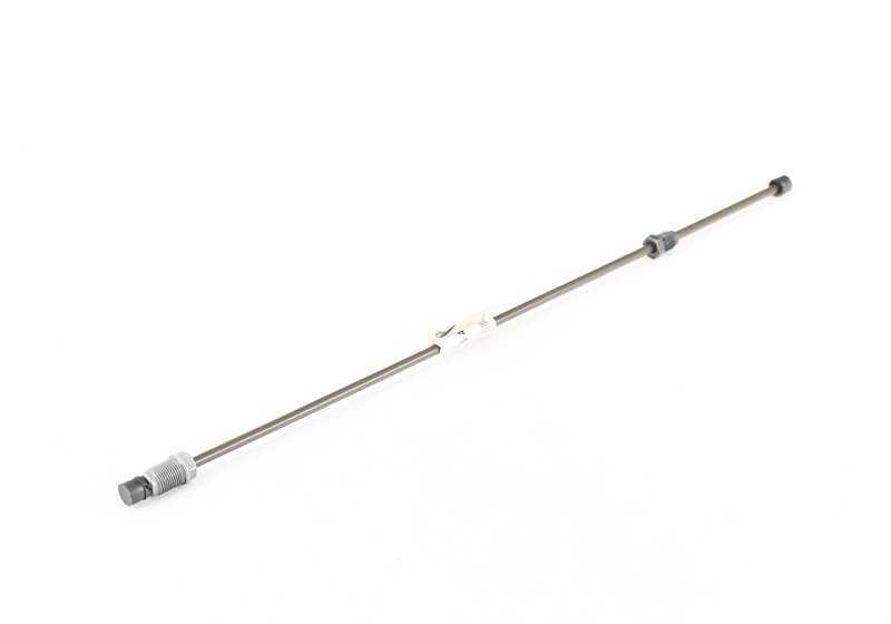 OEM brake tube 34326755493 for BMW E34 {518g, 518i, 520i} with ABS or ASC+T. Compatible with manual and automatic models. Length 408mm. Original BMW.