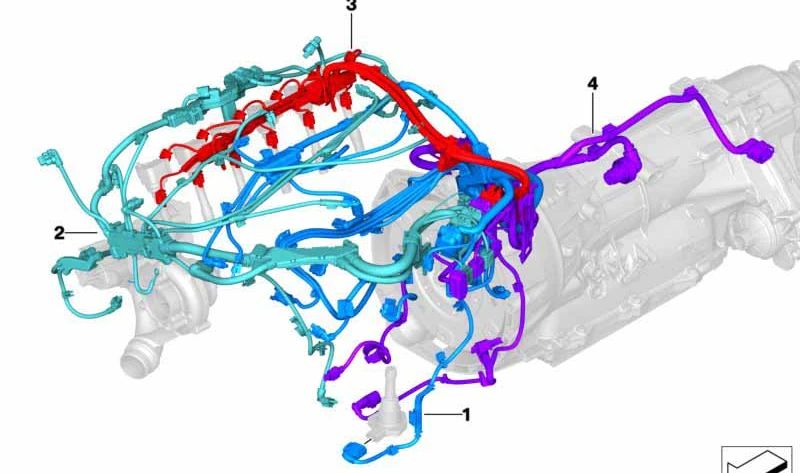 Motorkabelübertragungsmodul für BMW G01N, G02N (OEM 12535A20569). Original BMW.