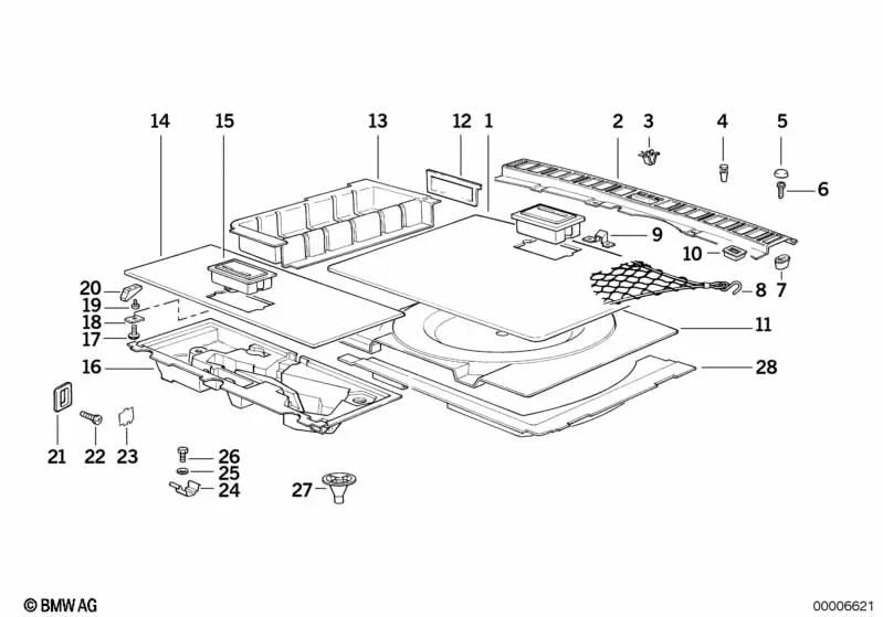 Arrière arrière pour BMW E34 (OEM 51478120921). BMW d'origine