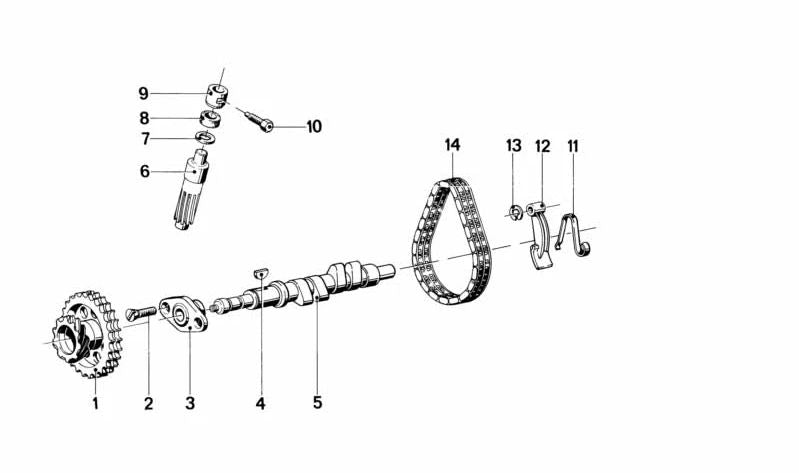 Valve Pusher OEM 11311253188 per BMW R50, R60, R75, R80, R90, R100. BMW originale.
