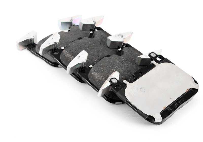 Juego de pastillas de freno sin amianto OEM 34106872334 para BMW i3 y i8 {I12, I15, i82Z21, i82Z22, i82Z41, i82Z42, i82Z61, i82Z62}. Compatible con modelos híbridos y eléctricos. Original BMW.