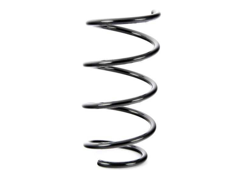 Front suspension spring OEM 31336761326 for BMW E81, E82, E87, E88, E90, E91, E92 and E93. Original BMW.