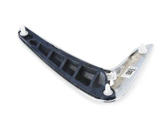 Toma de aire lateral izquierda cromada OEM 51747465291 para BMW F32, F33, F36 (418d, 418i, 420d, 420d xDrive). Pieza original BMW.