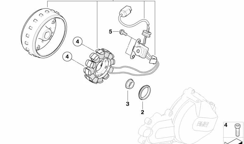 OEM Centering Ring 12317707176 for BMW Motorrad G450X. Original BMW Motorrad.