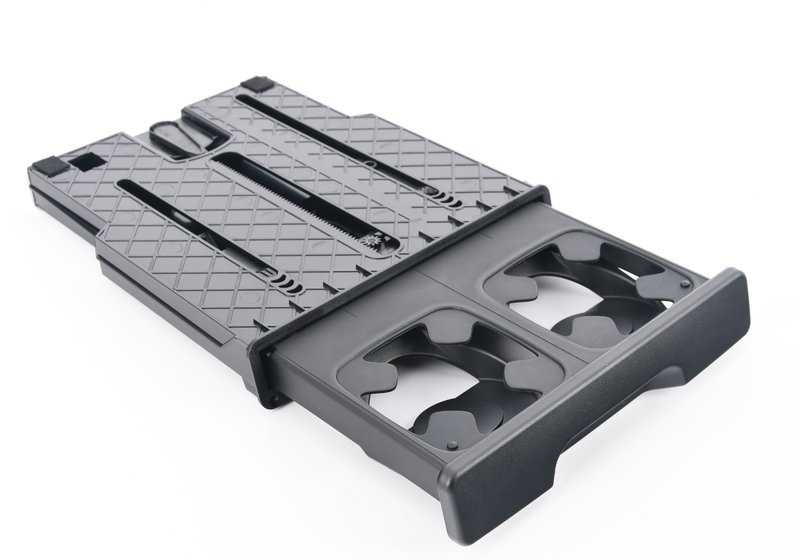 Soporte para bebidas color anthrazit OEM 52207157550 para BMW Serie 3 E90, E91, E92 y versiones LCI… y más. Original BMW.