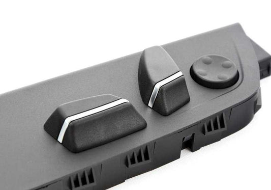 Interruptor ajuste eléctrico asiento izquierdo OEM 61319270381 para BMW F07, F10, F11, F18, F01, F02. Compatible con modelos Serie 5 y Serie 7. Recambio original BMW.