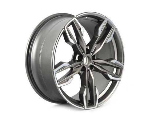 Llantas de aleación M Doble Radio 718 de 21" OEM 36108053456 para BMW X3 G01 y X4 G02. Acabado bicolor titanio brillante. Original BMW.