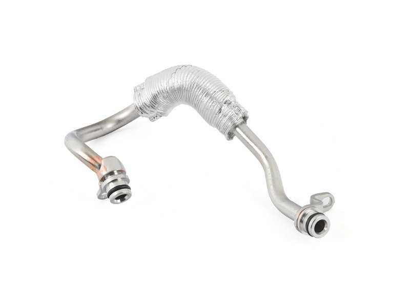 Tubo retorno refrigeración turbo OEM 11537563707 para BMW F01,F02,E71 con motor N54. Compatible con 740i, 740Li, xDrive35i. Original BMW.